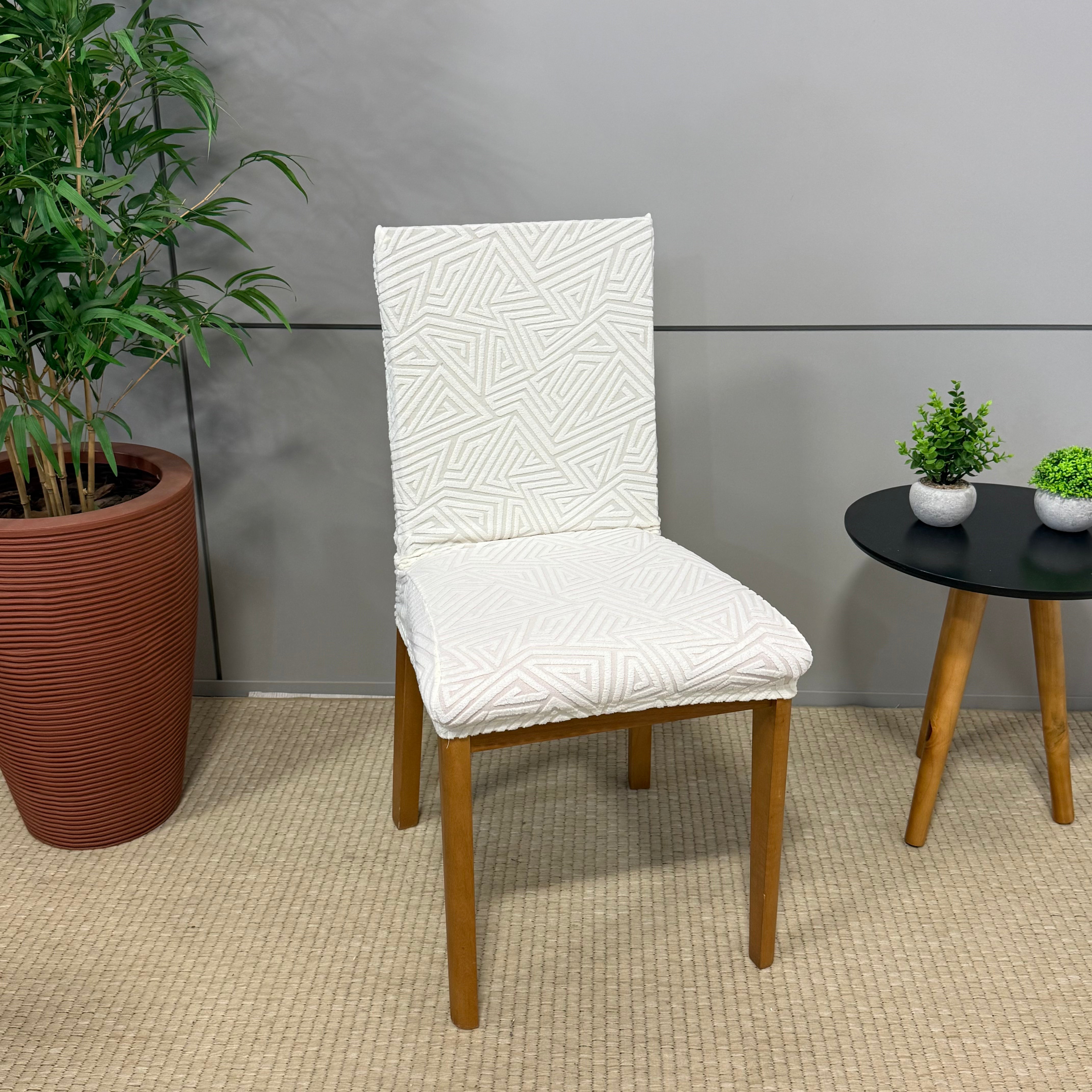 Capa de Cadeira Alto Relevo Urban- Off White