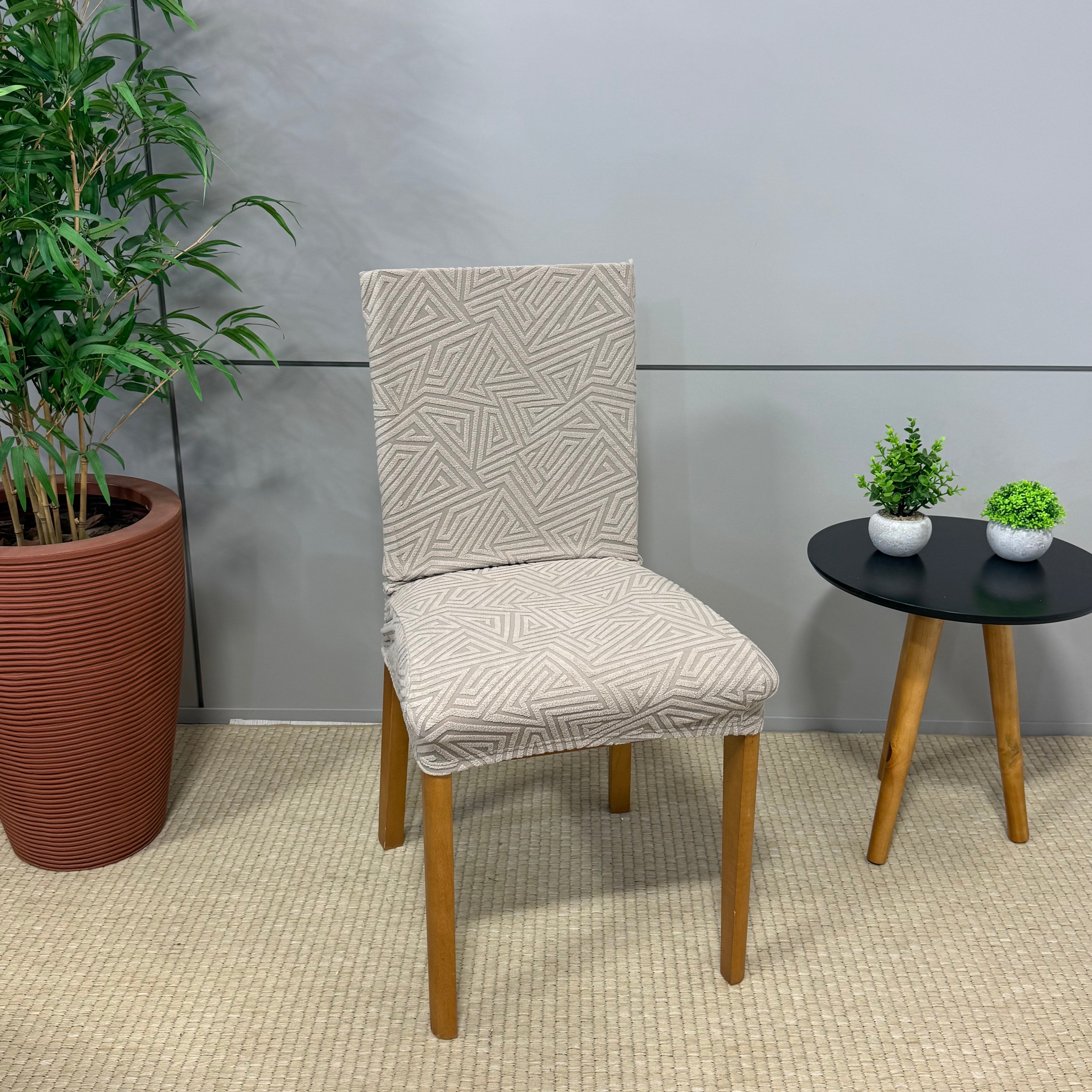 Capa de Cadeira Alto Relevo Urban- Bege