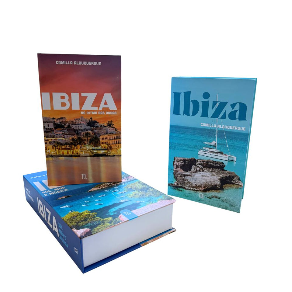 Kit 3un Caixa Porta Objeto Livro Fake Decorativo - Ibiza