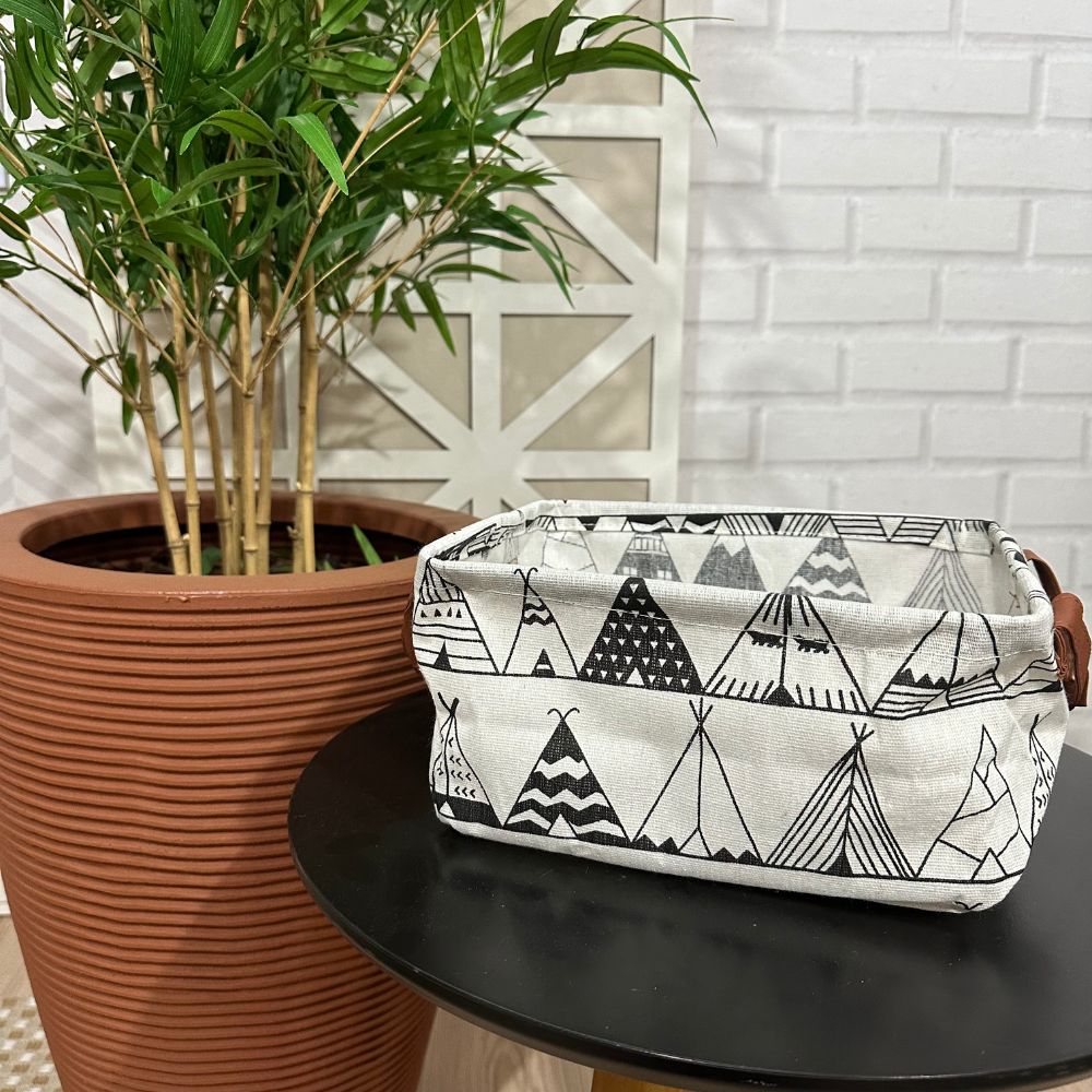 Cesto Organizador De Brinquedo Roupa Suja Dobrável Retangular Pequeno