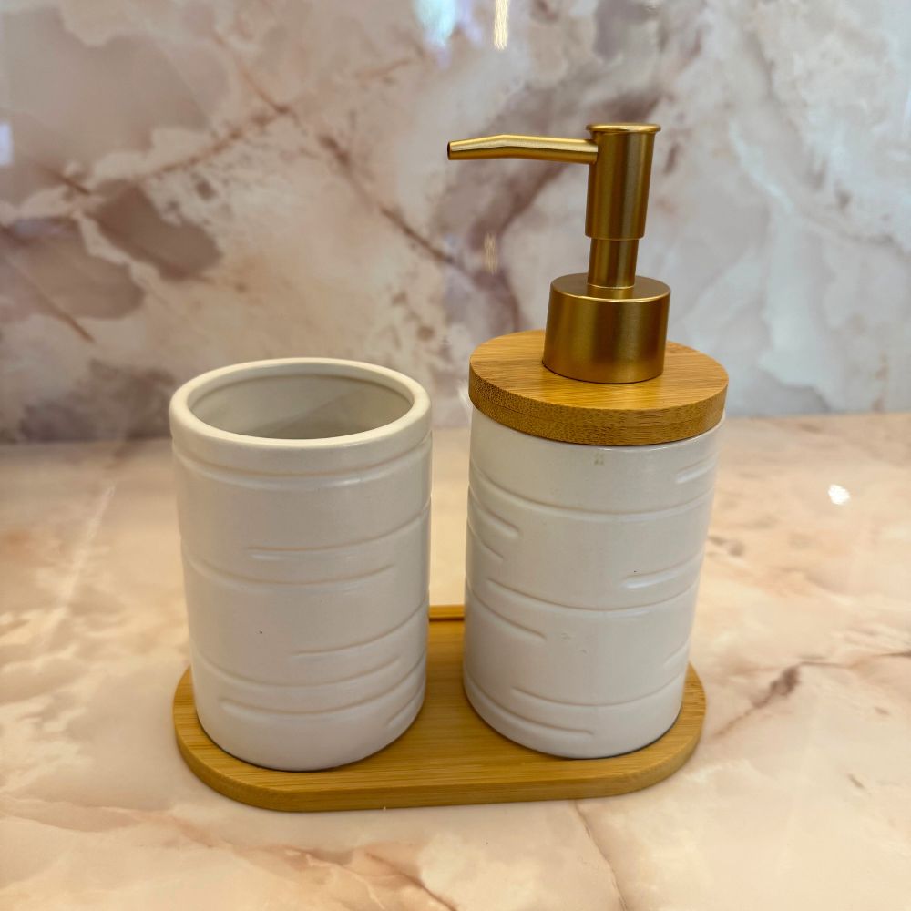 Kit de Banheiro Porcelana 3pçs - Várias Cores