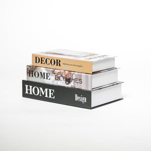 Kit 3un Caixa Porta Objeto Livro Fake Decorativo - Moderno