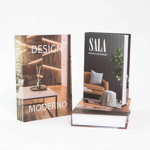 Kit 3un Caixa Porta Objeto Livro Fake Decorativo - Sala