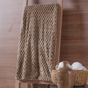 Cobertor Flannel Brushed Quadriculado - Areia Cinzenta