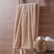 Cobertor Flannel Brushed Quadriculado - Avelã Leve