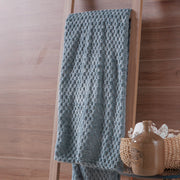 Cobertor Flannel Brushed Quadriculado - Azul Mineral