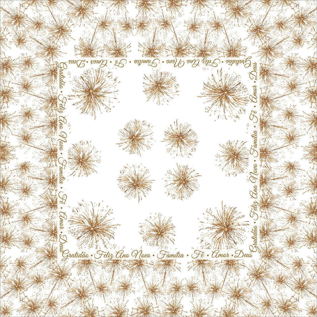 Toalha de Mesa Natalina- Ano Novo