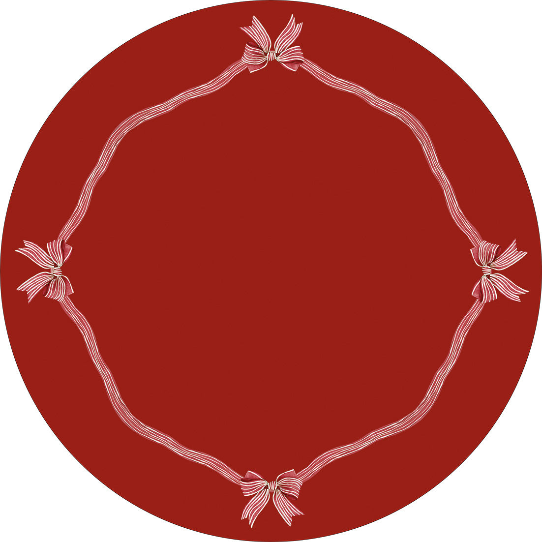 Toalha de Mesa Natalina- Laço Vermelho