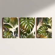 Conjunto com 3 de Quadros Decorativos - Natural