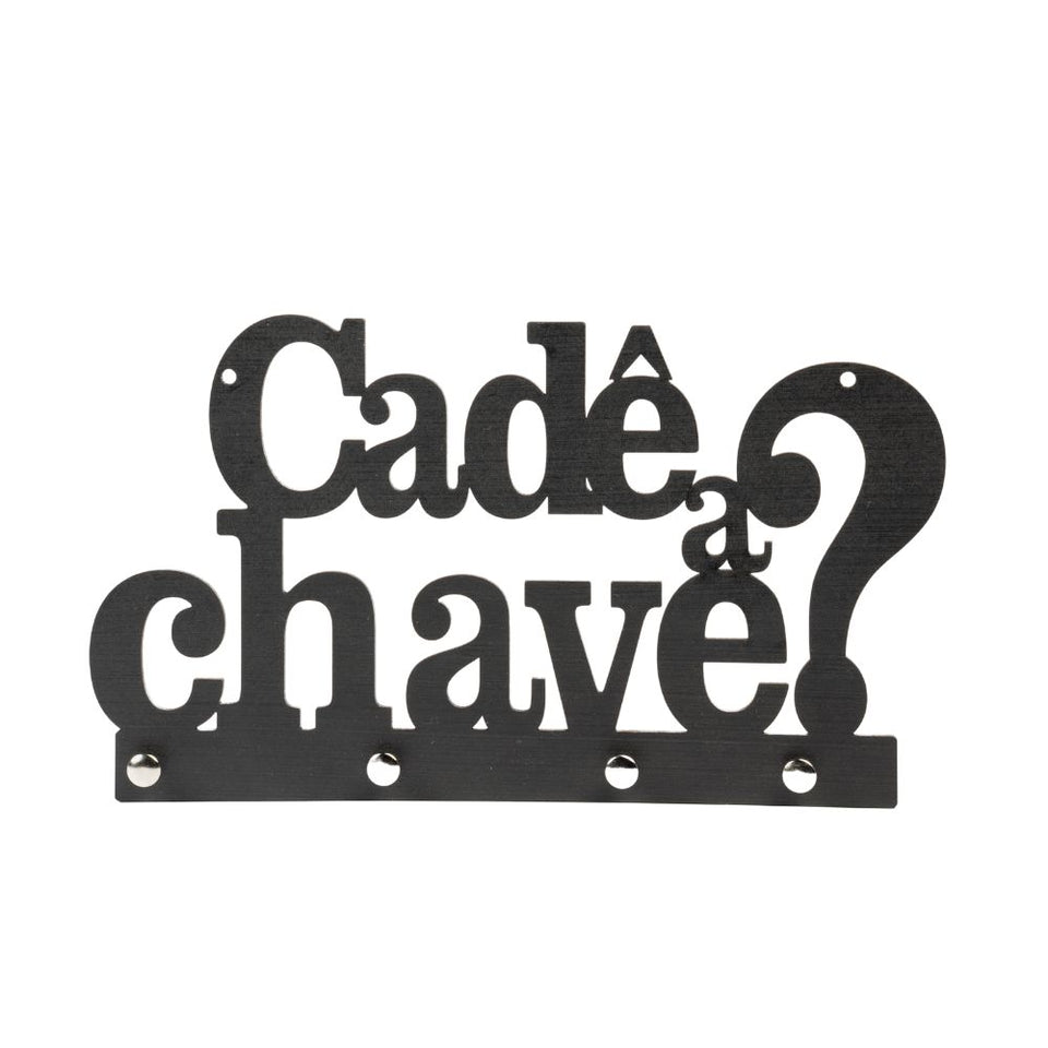 Porta Chaves Cadê a Chave- Preto