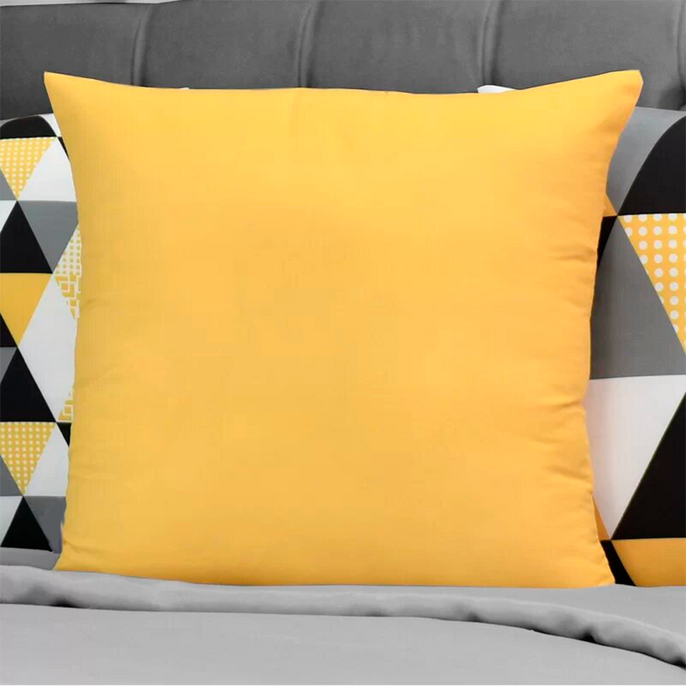 Kit 4 Capas de Almofada - Geométrico Amarelo