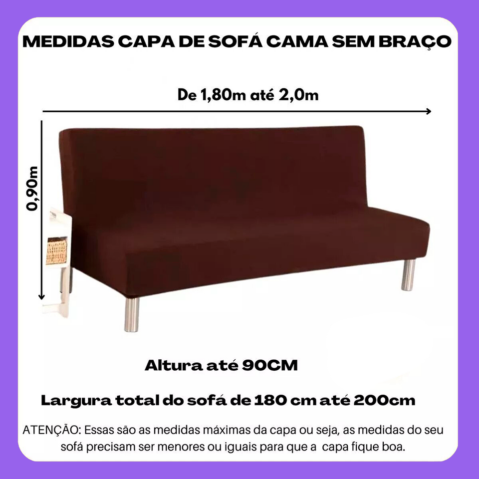 Capa para Sofá Cama 2.00m - Tabacco
