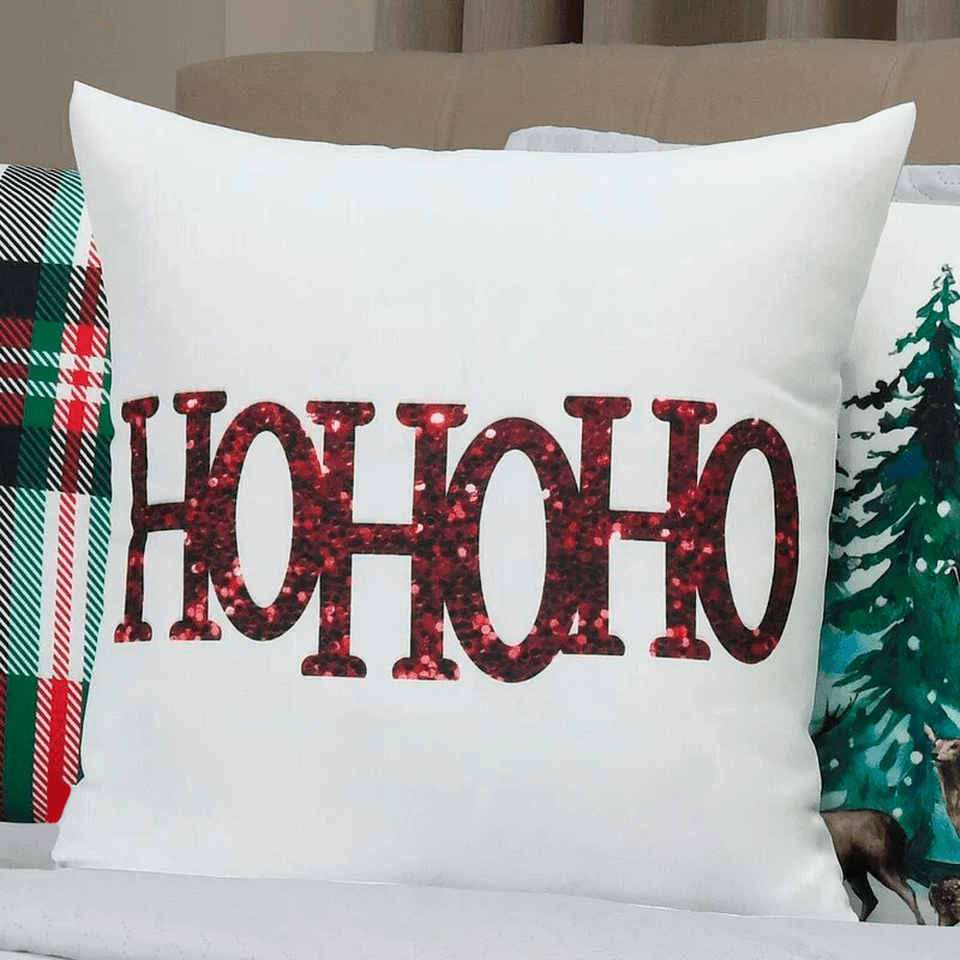 Kit 4 Capas de Almofada - Paisagem de Natal