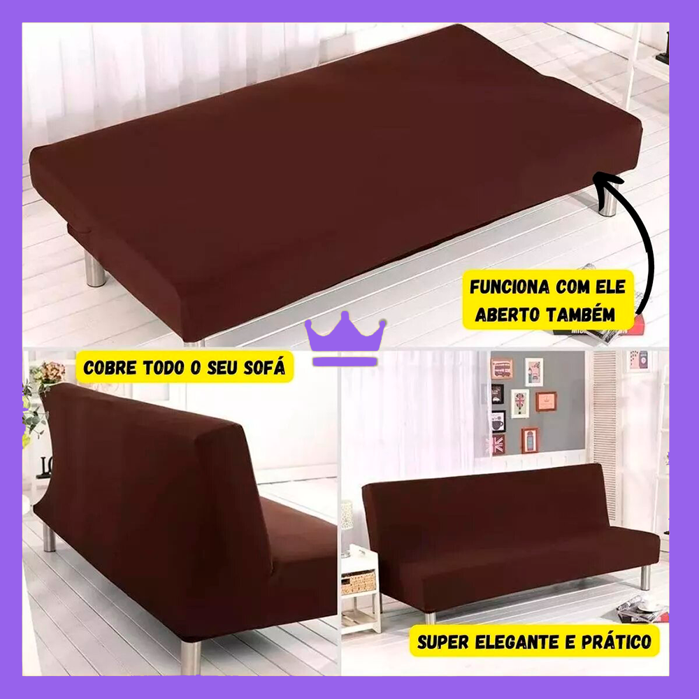 Capa para Sofá Cama 2.00m - Cinza Chumbo