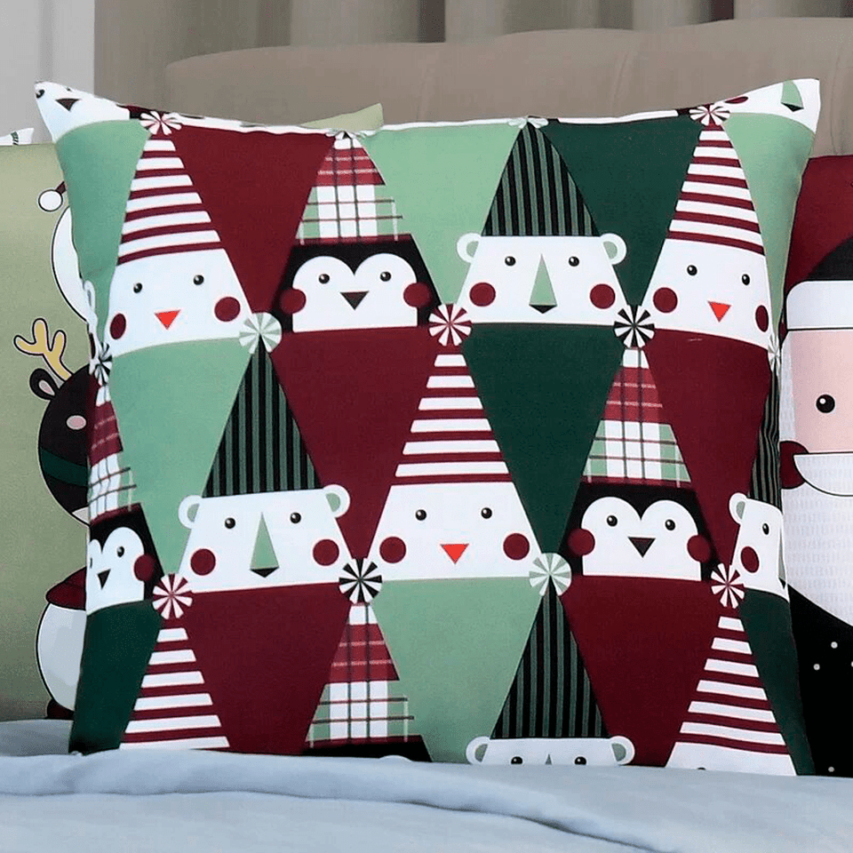 Kit 4 Capas de Almofada - Home Papai Noel