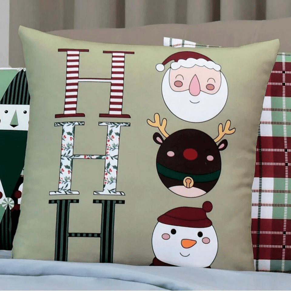 Kit 4 Capas de Almofada - Home Papai Noel