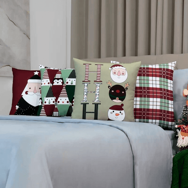 Kit 4 Capas de Almofada - Home Papai Noel