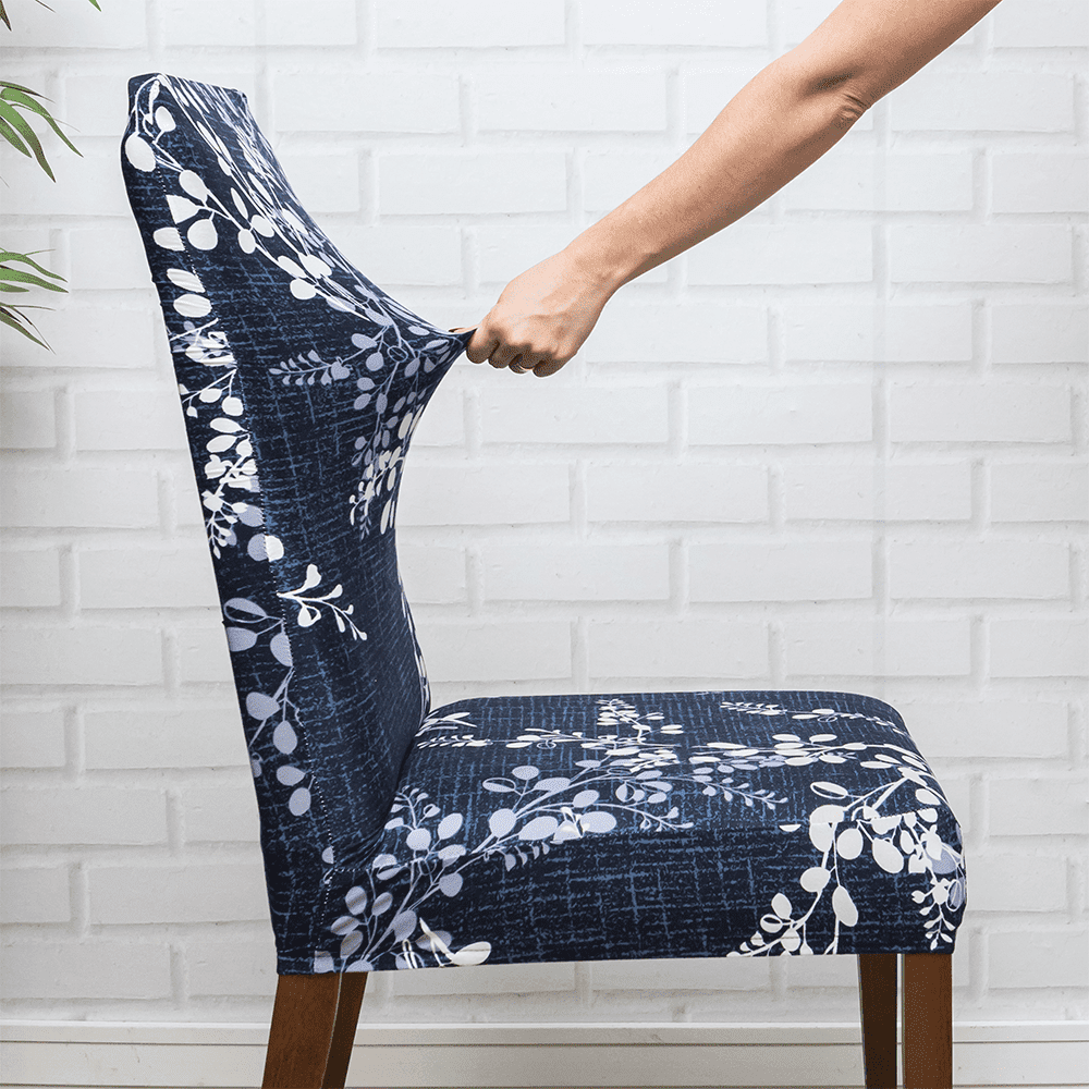 Capa de Cadeira Spandex - Noite Azul casadas-capas