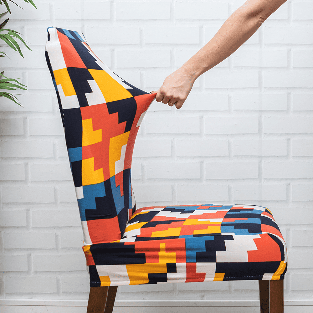 Capa de Cadeira Spandex - Tetris casadas-capas