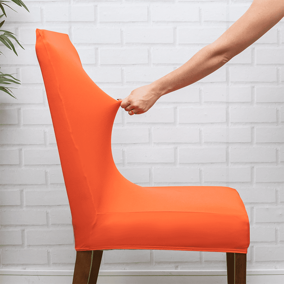 Capa de Cadeira Spandex - Laranja casadas-capas