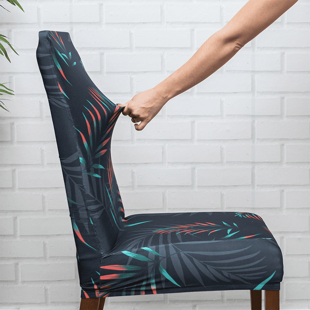 Capa de Cadeira Spandex - Folhagem Vermelha casadas-capas