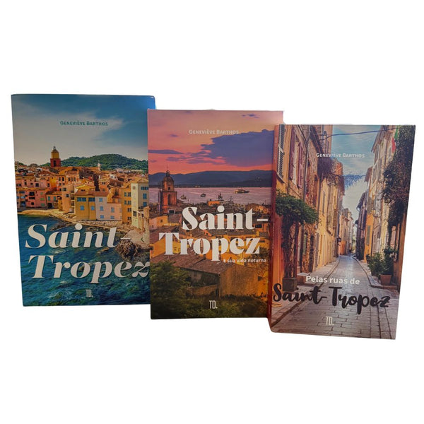 Kit 3un Caixa Porta Objeto Livro Fake Decorativo - Saint Tropez