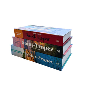 Kit 3un Caixa Porta Objeto Livro Fake Decorativo - Saint Tropez