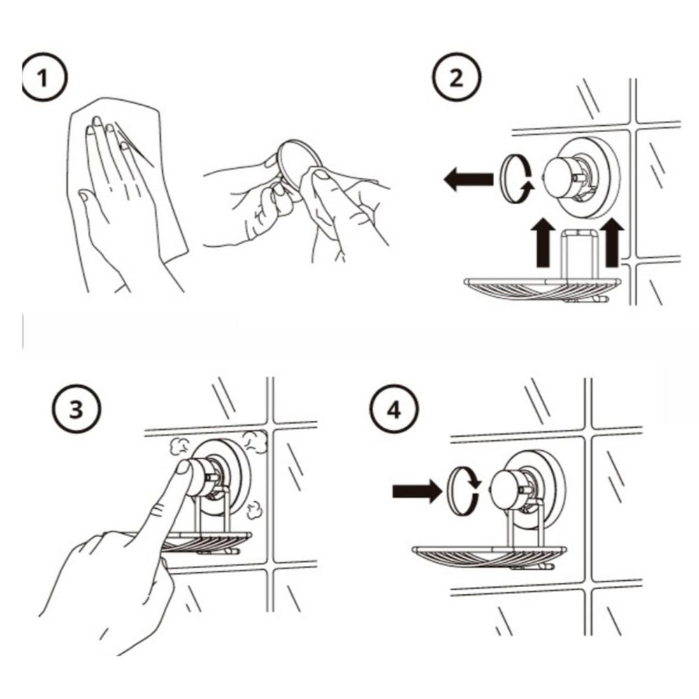 Suporte para Papel Higiênico e Porta Objetos com Ventosa- Cromado