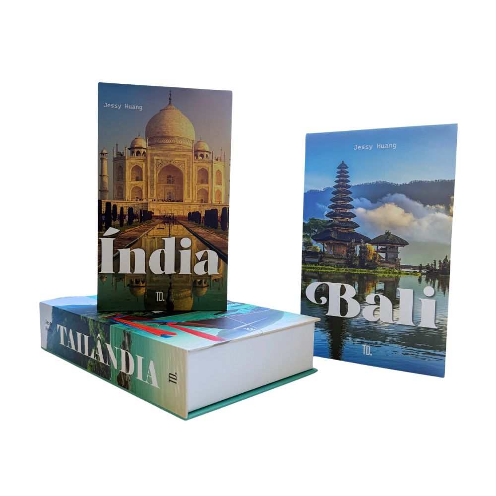 Kit 3un Caixa Porta Objeto Livro Fake Decorativo - Tailândia