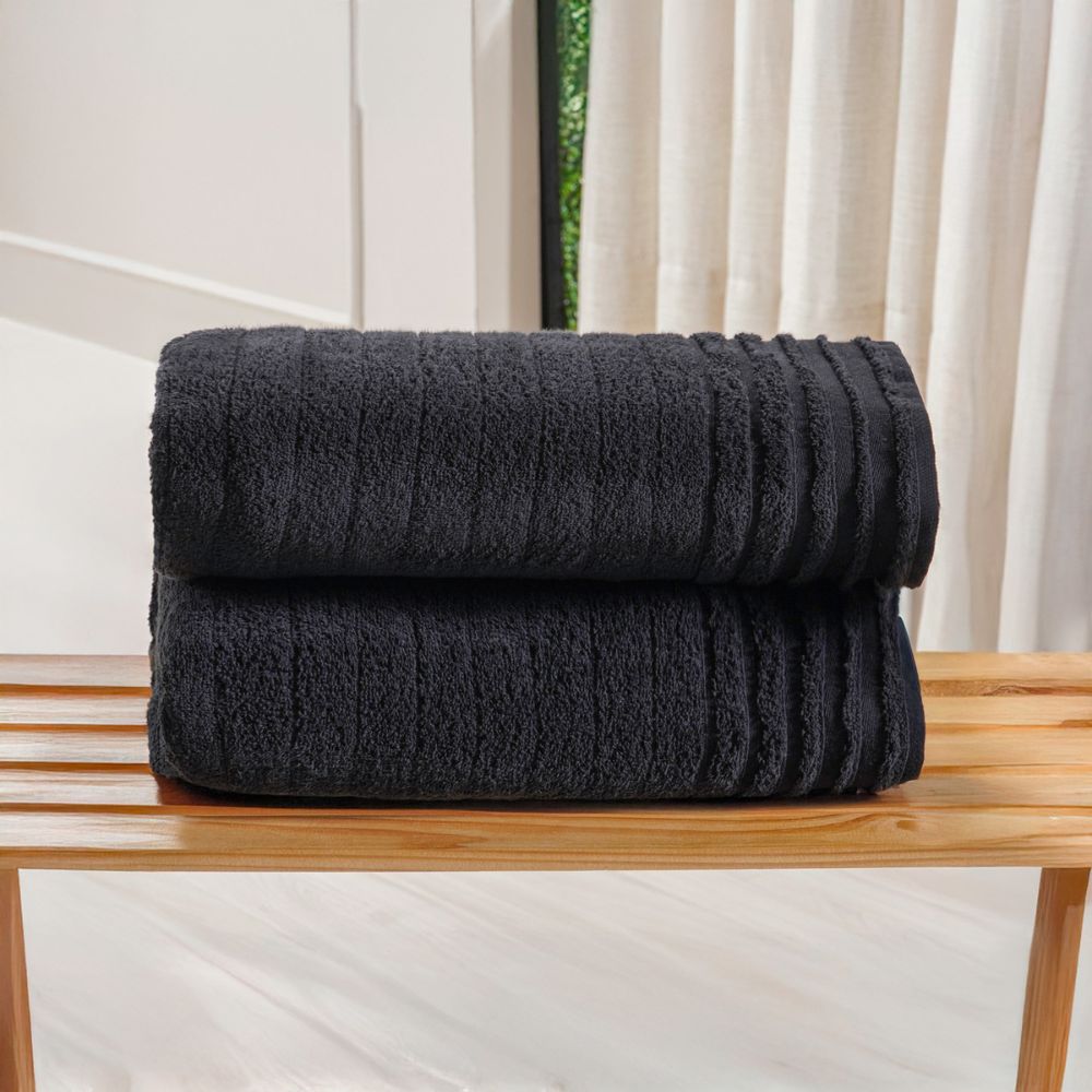 Kit Toalha de Banho e Rosto Glamour - Várias Cores