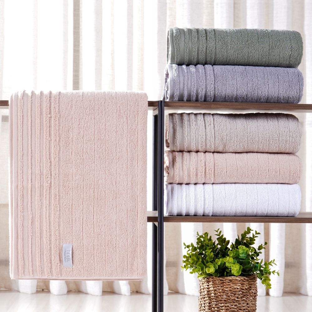 Kit Toalha de Banho e Rosto Glamour - Várias Cores