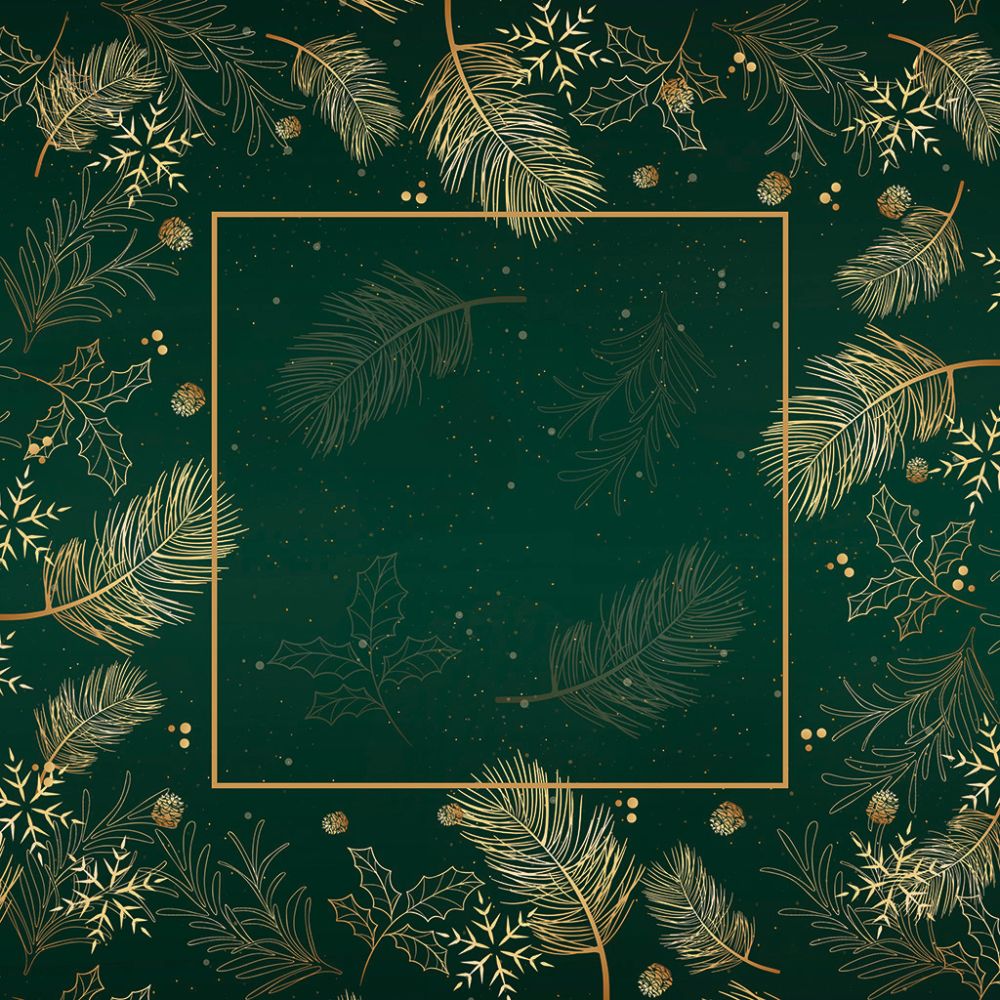 Toalha de Mesa Natal Verde e Dourado-Vários Tamanhos
