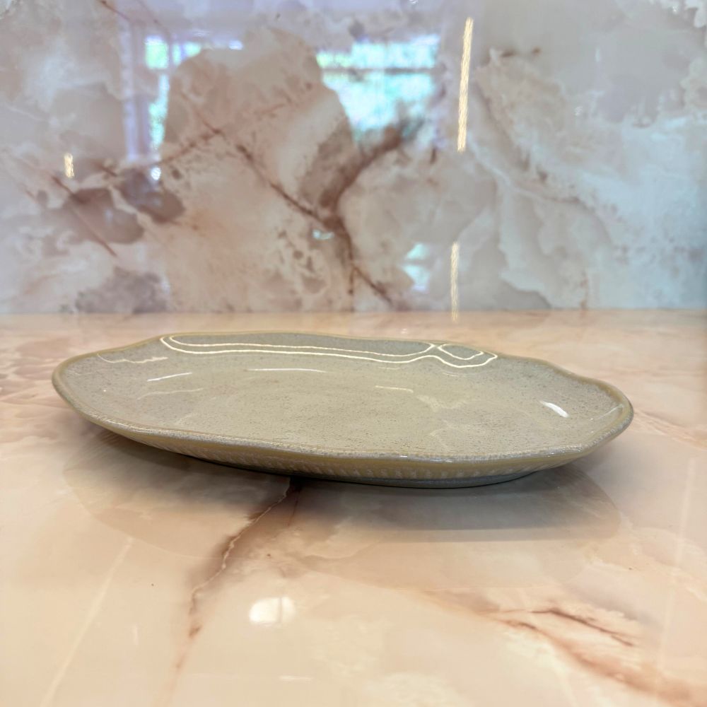 Travessa Oval Rasa Bio Latte 30 x 20 cm