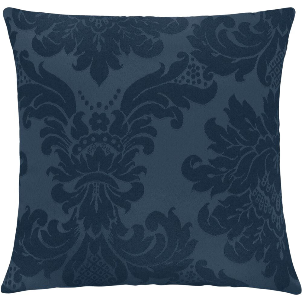Capa de Almofada Floral 45x45cm - Azul Marinho