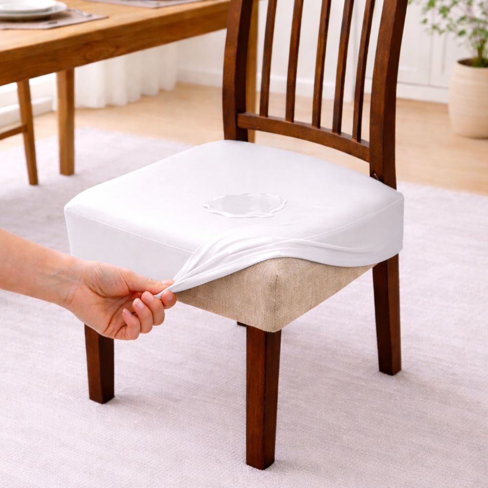 Capa de Assento Impermeável Premium Anti Mancha- Branco