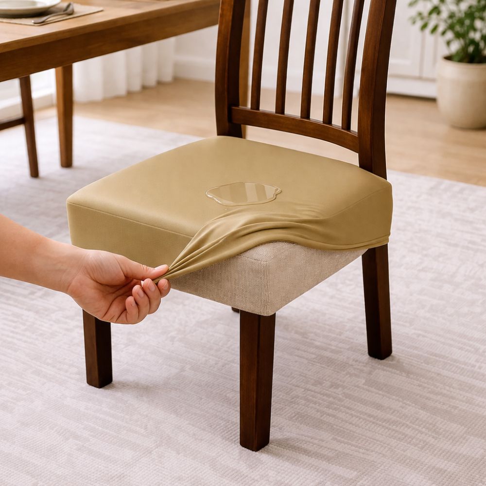 Capa de Assento Impermeável Premium Anti Mancha- Bege