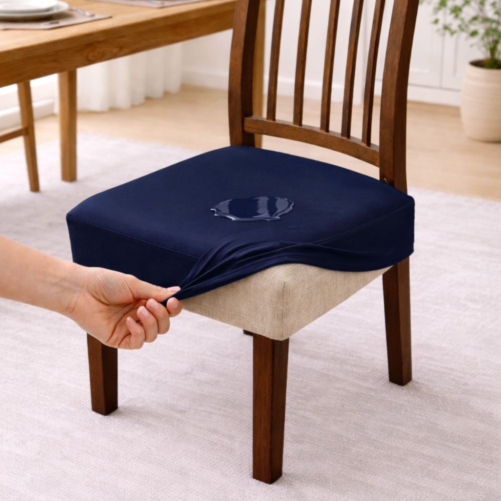 Capa de Assento Impermeável Premium Anti Mancha - Azul Marinho