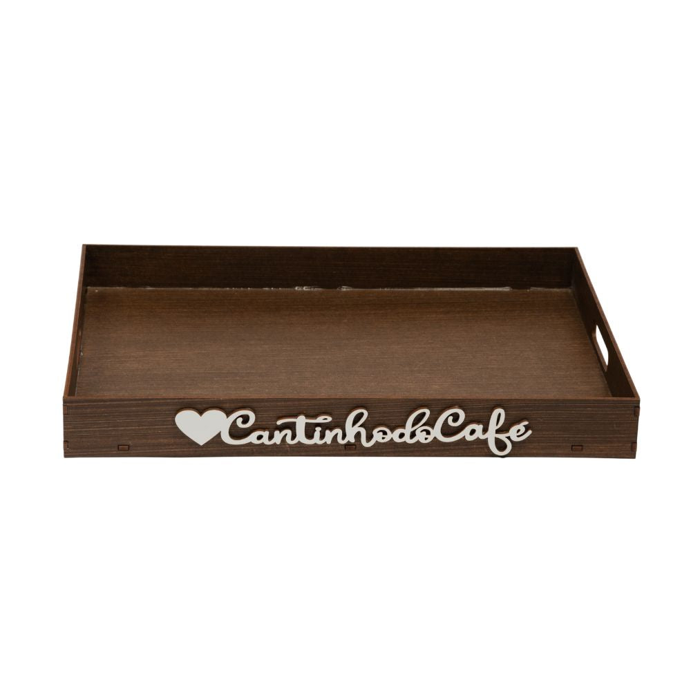 Bandeja Cantinho do Café Retangular com Alças- Várias Cores