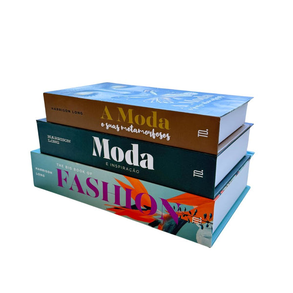 Kit 3un Caixa Porta Objeto Livro Fake Decorativo - Big Book