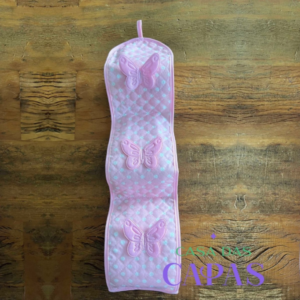 Porta Papel Higiênico em Tecido- Bolinhas