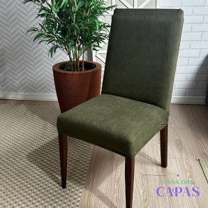 Capa de Cadeira Anti Gato Suede - Verde Escuro