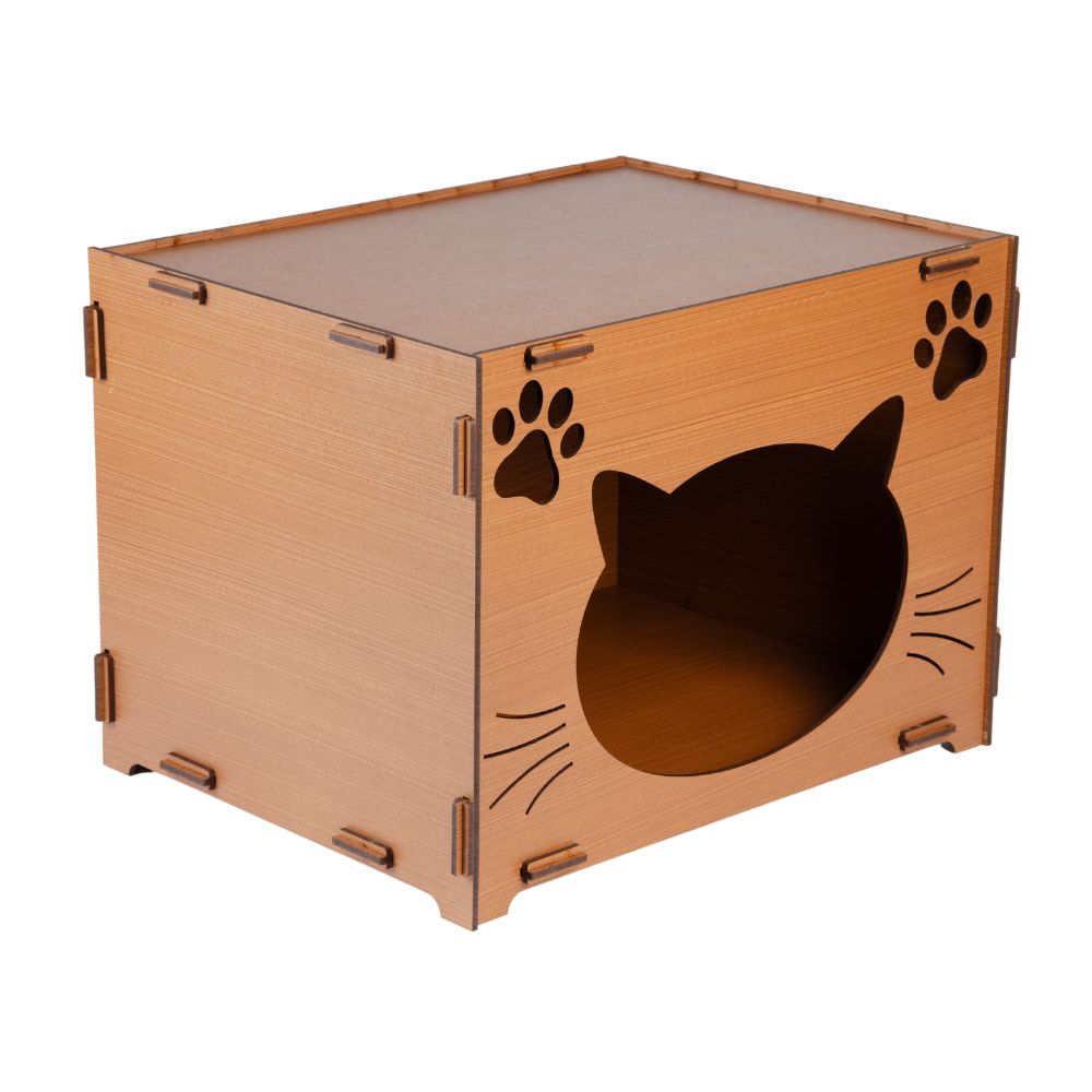Casa de Gato MDF- Caramelo