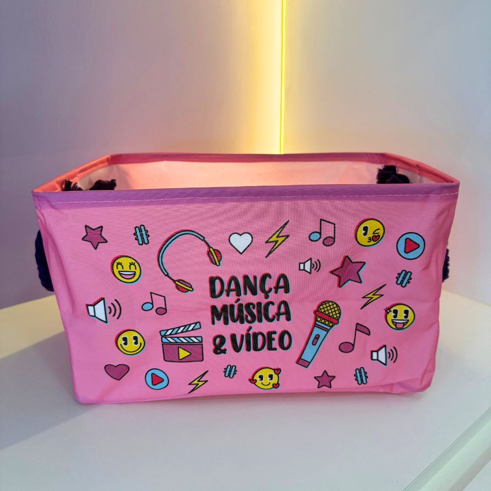 Cesto Multiuso Infantil Feminino - Várias Estampas