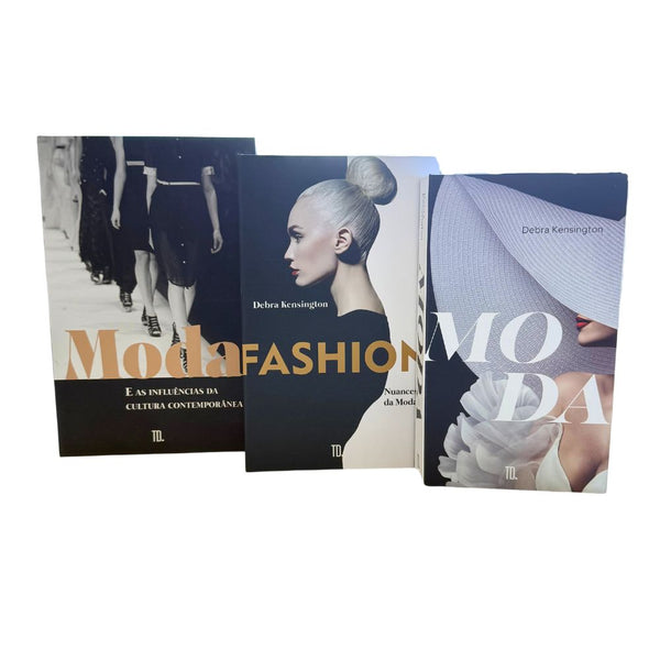 Kit 3un Caixa Porta Objeto Livro Fake Decorativo - Desfile