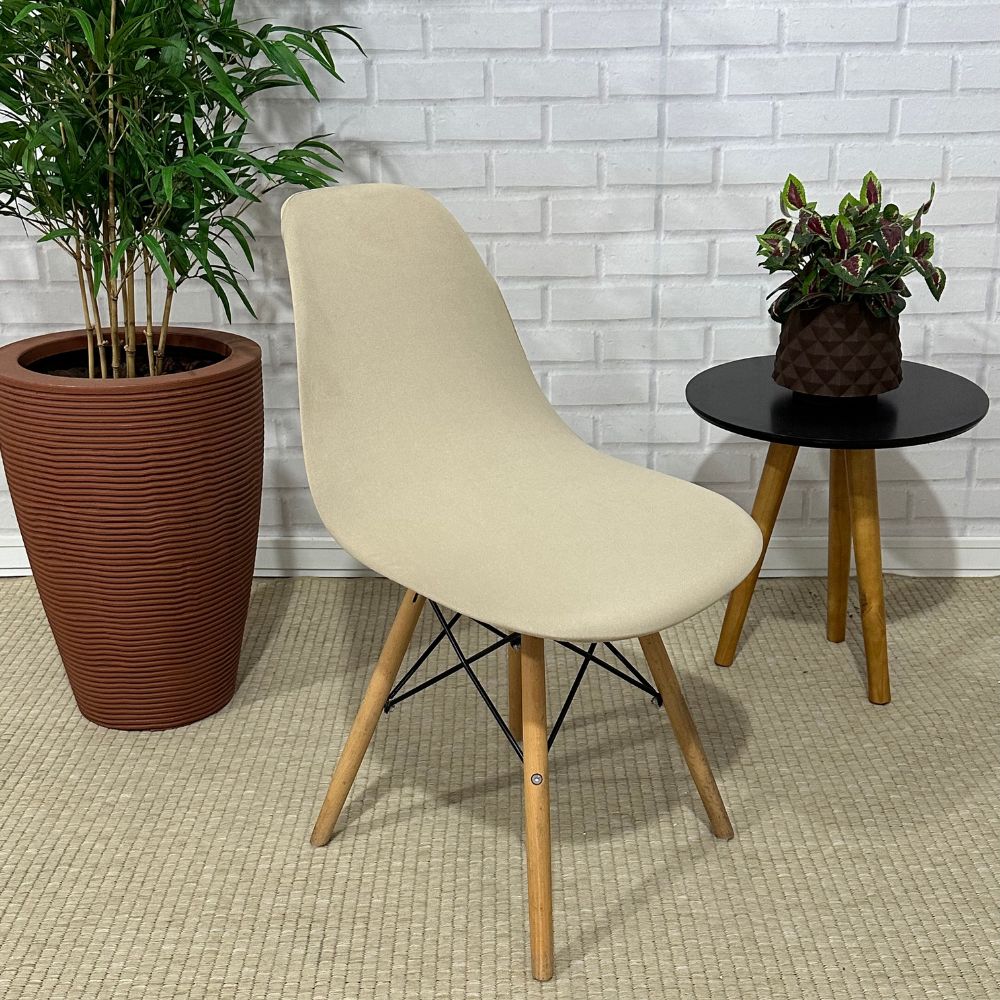 Capa Spandex Cadeira Eames Eiffel - Bege