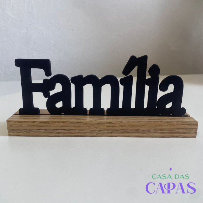 Enfeite Decorativo Familia - Preto