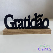 Enfeite Decorativo Gratidão - Preto
