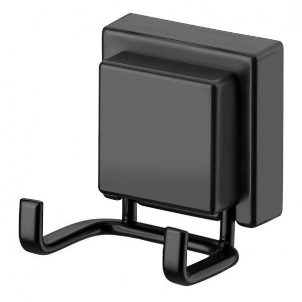 Gancho Duplo com Ventosa - Preto Fosco