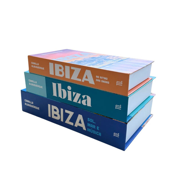 Kit 3un Caixa Porta Objeto Livro Fake Decorativo - Ibiza