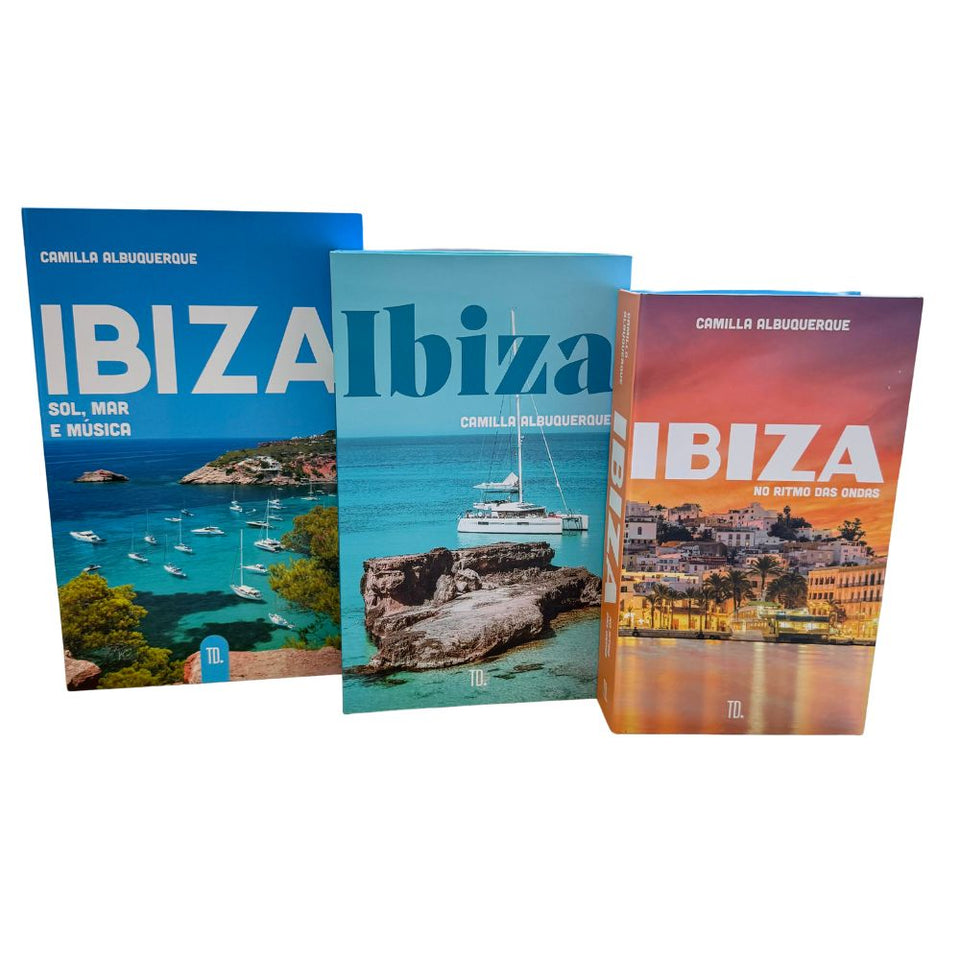 Kit 3un Caixa Porta Objeto Livro Fake Decorativo - Ibiza